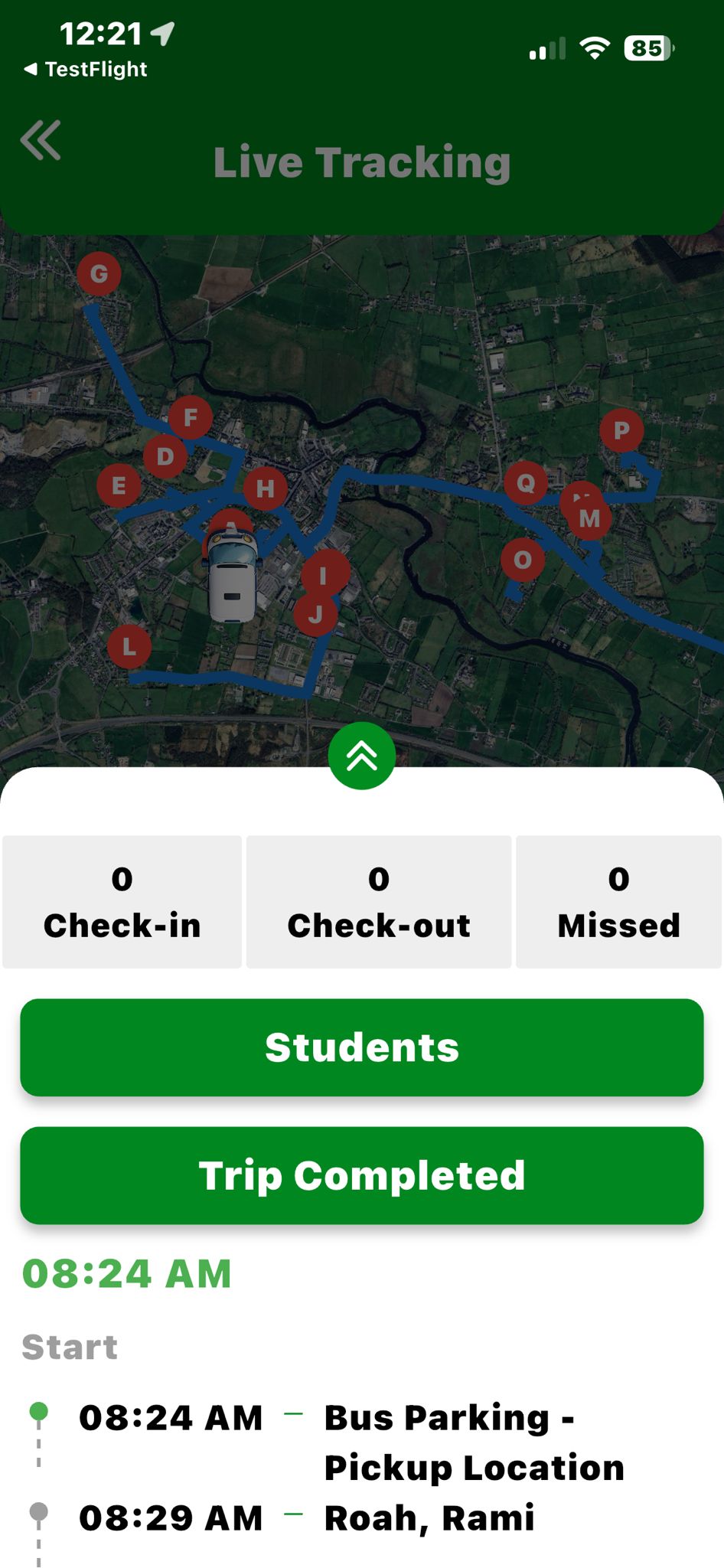 Driver App - Live Tracking
